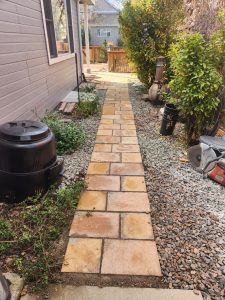 A paver pathway in Fort Collins by Linden Leaf Landscapes