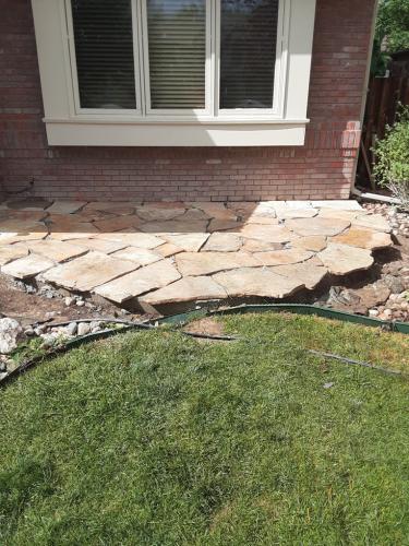 Hardscape design stone patio in Fort Collins, CO