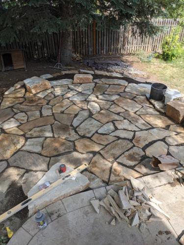 Flagstone patio in Northern Colorado