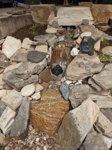 Hardscape design water feature in Fort Collins