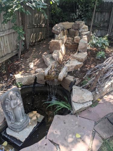 Water feature landscape installation