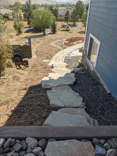 Large step stone pathway in Colorado