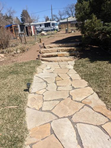 Flagstone pathway with stone in Fort Collins