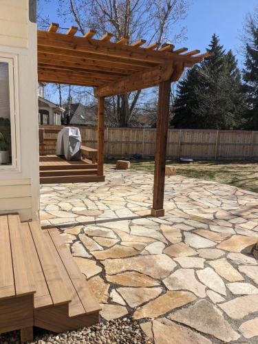 Custom flagstone patio in Fort Collins