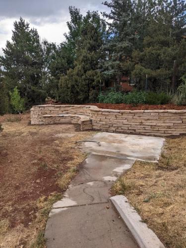 Large raised beds custom landscape design in Fort Collins