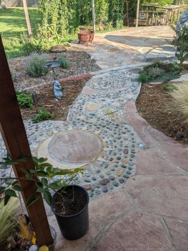 Custom hardscape patio design artwork in Colorado